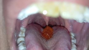 Sweet Tongue Play with a Gummy Bear