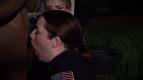 Milf cops make suspect drill their coochies after trying to steal