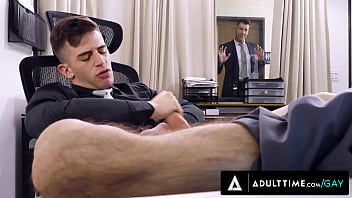 Gay Employee Gets Caught Jacking Off By His Boss!