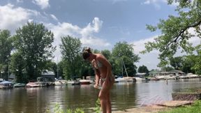 Katie Katt Lotions Up at the River House - MP4 (HD1080p)