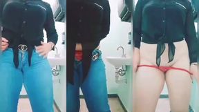 joven milf latina big butt big ass secretaria culona se quita la ropa en el cuarto de su oficina