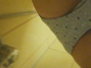 Kinky dirty pee in sexy messy panty dress