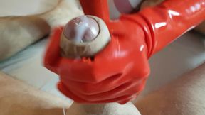 POV Crimbo Latex Glove HandJob