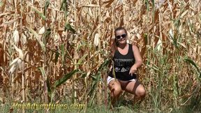 Pee in a corn field