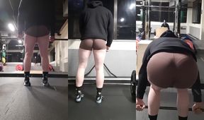 Thong line exposed gym humiliation sissy gets owned public anal