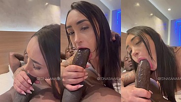 Chupei a rola do Negão bem gostoso e deixei ele todo babadinho