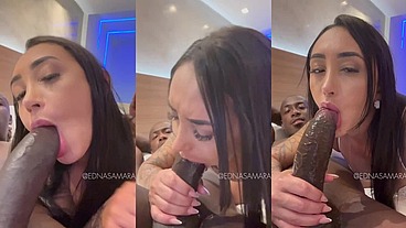 Chupei a rola do Negão bem gostoso e deixei ele todo babadinho
