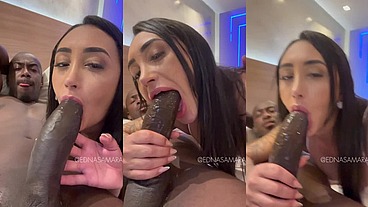 Chupei a rola do Negão bem gostoso e deixei ele todo babadinho