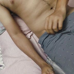 Desi boy hard cock masturbation at home bed