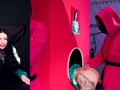 Lusty squid game slut pumped full of cock gloryhole style