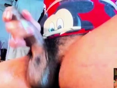 Solo ebony masturbation shemale cumming