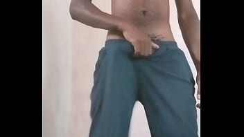 Kenyan dick shows more of his hairy body as he flexes his muscles