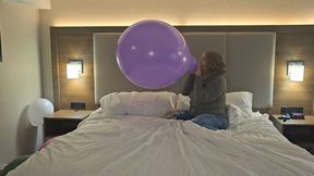 Massive Purple Balloon B2P - Bedroom Lung Power Challenge