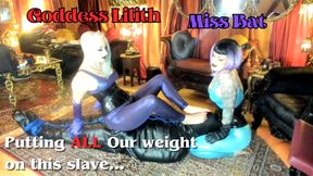 Double Domme bondage sack play!