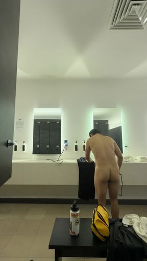 naked in the locker rooms of the gym