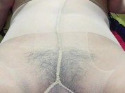 Nipple Play While On Stockings Till The Pussy Drool - Dripping Wet Pussy