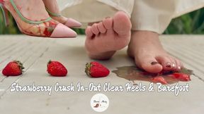 Strawberries Crush In-Out Clear Heels& Barefoot