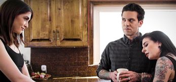 Big tits mature MILF bride has threesome