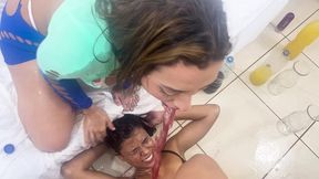 amateur extreme vol 3 with vitoria beatriz and ob slave nat playing with puk&, drinking piss and get manhandled pov style