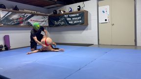 Mixed Wedgie Wrestling Semi-Competitive Match with Kiara Star and Dark Shadow - 4K