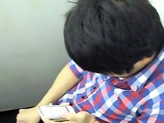 Str8 spy filipino guy in public toilet