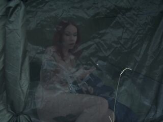 Stepmom shares a daybed with her stepson in the woods — from sexy masturbation to cream pie!