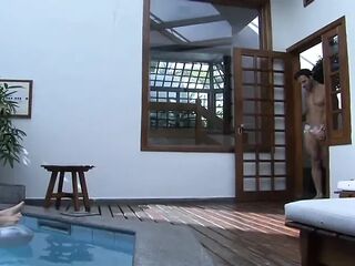 Blond hotty bounces constricted booty on a massive wang to a jizz flow