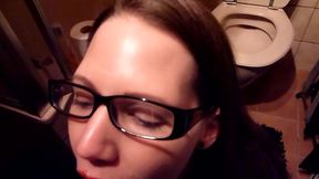 German librarian with glasses used as pissdrinking slut