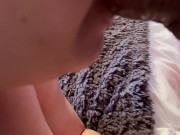 giving step daddy a blowjob before he goes to work