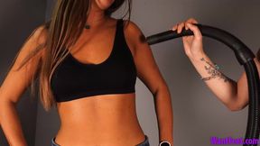 Tall Women Vacuuming - Cleaning - HD MP4