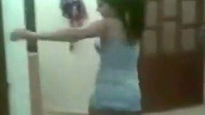 My sex-crazy Asian wife is dancing in vulgar short dress