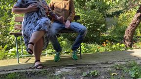 Lustful Mother-in-law Helps Her Step Daughter's Husband Cum in Outdoor