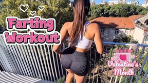 Outdoor stretching and farting workout