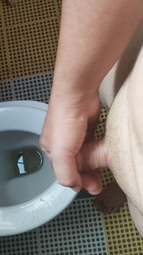 Cute Fat Boy Having a Small Cumshot After Pee