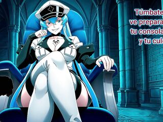 Spanish audio ANAL JOI for VERY obedient. Esdeath transforms you into a semen container.