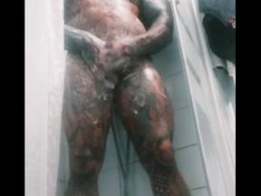 In the douche with a ample, inked bodybuilder. porno star Rob Diesel