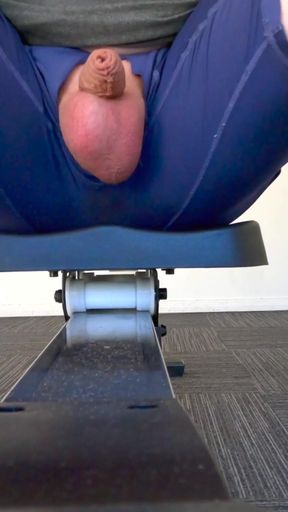Must-see moment from &quot;Straight guy rides the rower in the hotel gym with his cock out&quot;