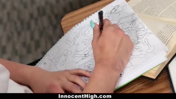 Aubrey Gold's Sweet Student Surprise in Class