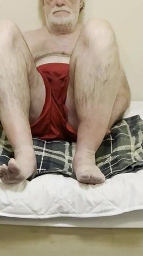 Coach Karl Red Gym Shorts on and off 8893