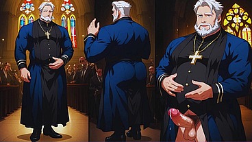 Gay orgy with old priests in secret monastery. Cum in daddy's ass!