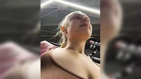 Crunching abs and ripped pecs, public sex romp on the locker room floor