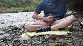 SCARCELY BARELY LEGAL TEENAGE MILKING & CUMMING AT THE RIVER PART 2