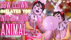 BBW Clown Domme Inflates You Into Balloon Sideshow - MP4