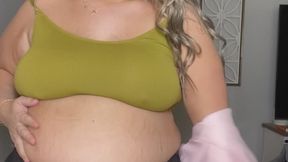 Pre pregnancy clothes try on with my huge belly