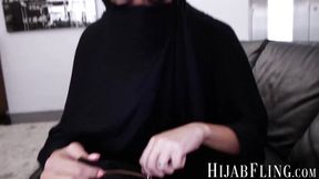 Cheating Arab wife Victoria June slobbers all over my erect cock while I smash her