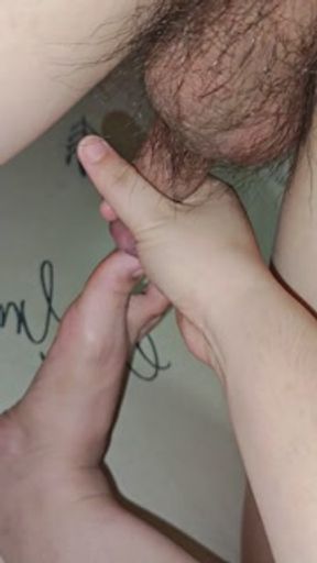 Teasing Slave's Frenulum &amp; Urethra With Smelly Feet