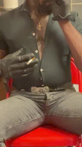Black Leather Smoking Dad
