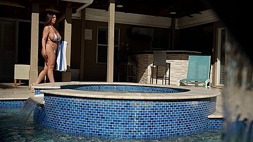 Raissa Bellini Takes A BBC at the Pool