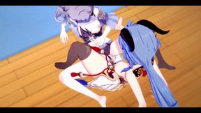 Genshin Impact Hentai Yuri - Ganyu and Kequing Lesbian Sex - Japanese Asian Manga Anime Game Porn