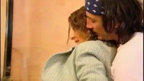 scenes busty MILF swallows big dick